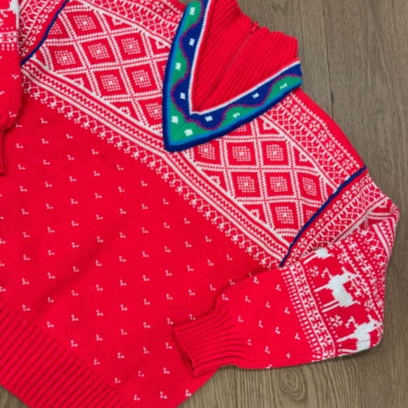 EUC VINTAGE RETRO OBERMEYER 1/4 ZIP SWEATER - Men's Size S - Picture 3 of 7